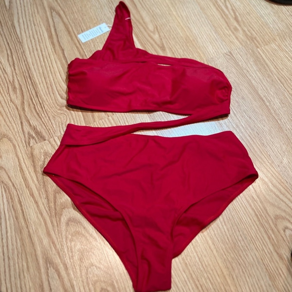 NWT Vibesicily red wrap one piece‎ swimsuit